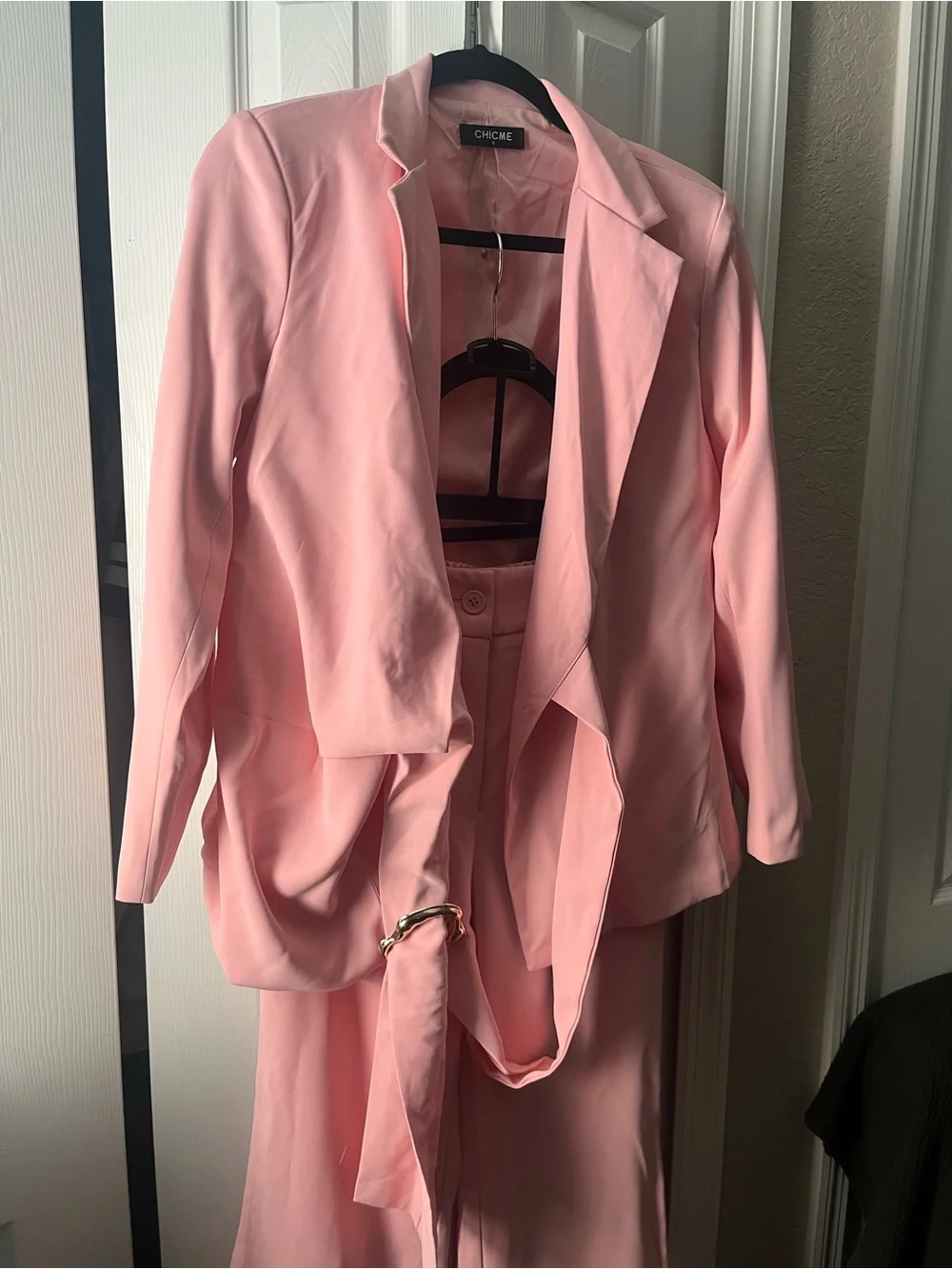 Chicme women’s baby pink blazer & pants suit set size Small - Picture 2 of 16